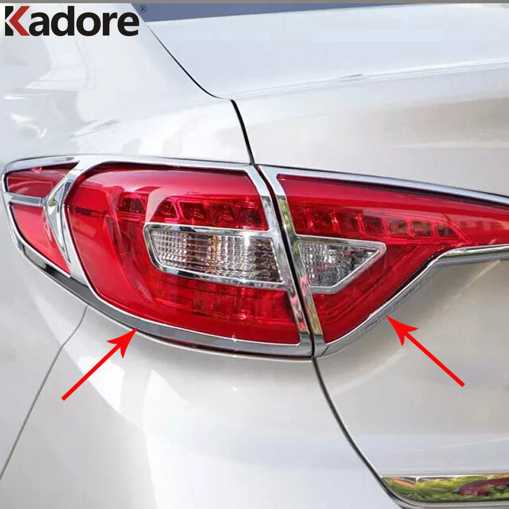 

Крышка заднего фонаря для Hyundai Sonata 2015 2016 2017, хромированная задсветильник фара, отделка, наклейка, рамка, внешние аксессуары