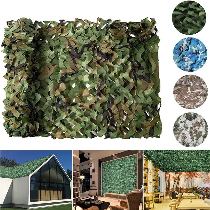 

Hunting Military Camouflage Nets Woodland Army training Camo netting Car Covers Tent Shade Camping Sun Shelter