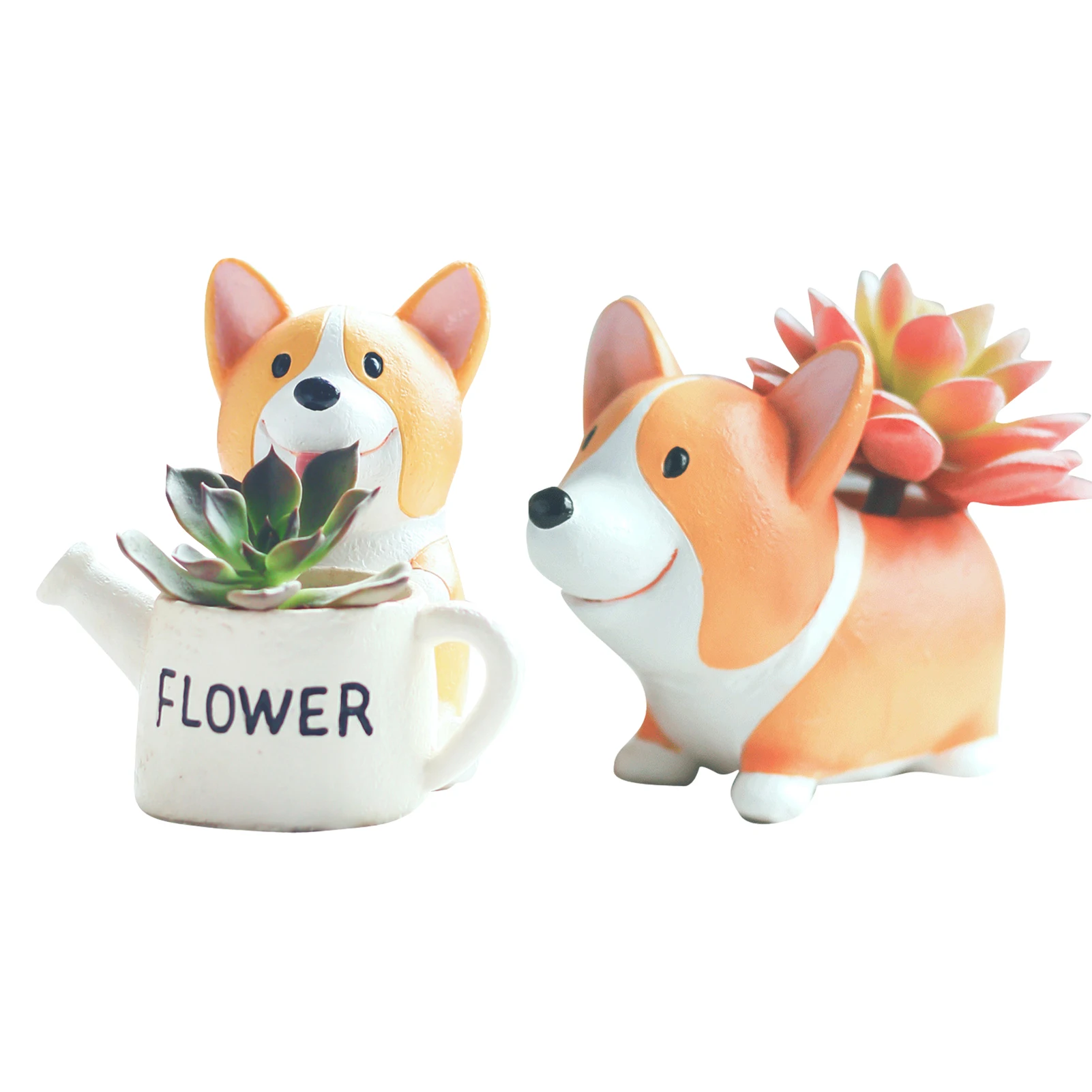 

Corgi Succulent Pot Corgi Flowerpot Planter Cute Animal Plant Pots For Small Plants Flower Cactus Adorable Home Decoration