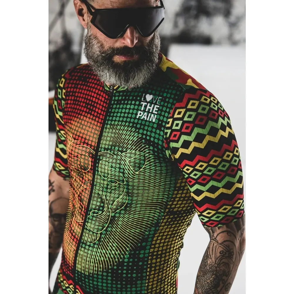 

LOVE THE PAIN us shirt cycling Jersey Men Summer Aero Race Clothes Cycling Set Maillot cycliste Bib Shorts Ropa Ciclismo Hombre