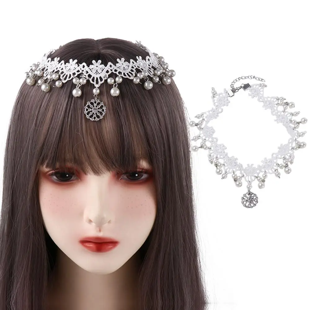

Gift Elegant Princess Lovely Pearl Sweet Hairpin Children's Headdress Forehead Headchain Dress Accessories