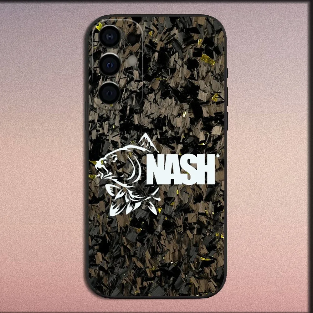 Carbon Fiber Pattern N-Nash Phone Case For Samsung S25 S24 S21 S22 S23 S30 Ultra S20 Plus Fe Lite Note 10 9 5G Black Soft Cover