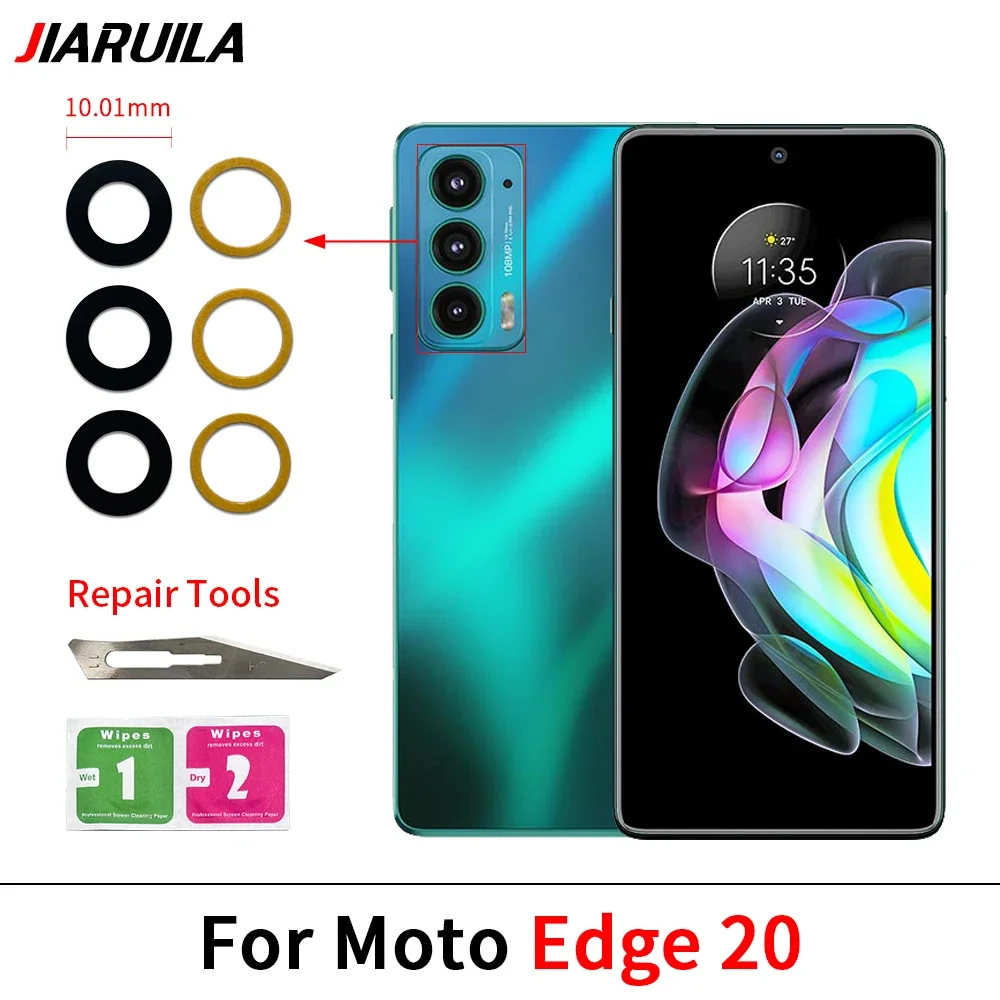 80 шт., Сменное стекло задней камеры с наклейкой для Moto Edge 20 Lite 30 Pro 40 Neo 50 Fusion 30 60 Ultra Edge Plus (art.: 3920dca4551d2) - 3920dca4551d2