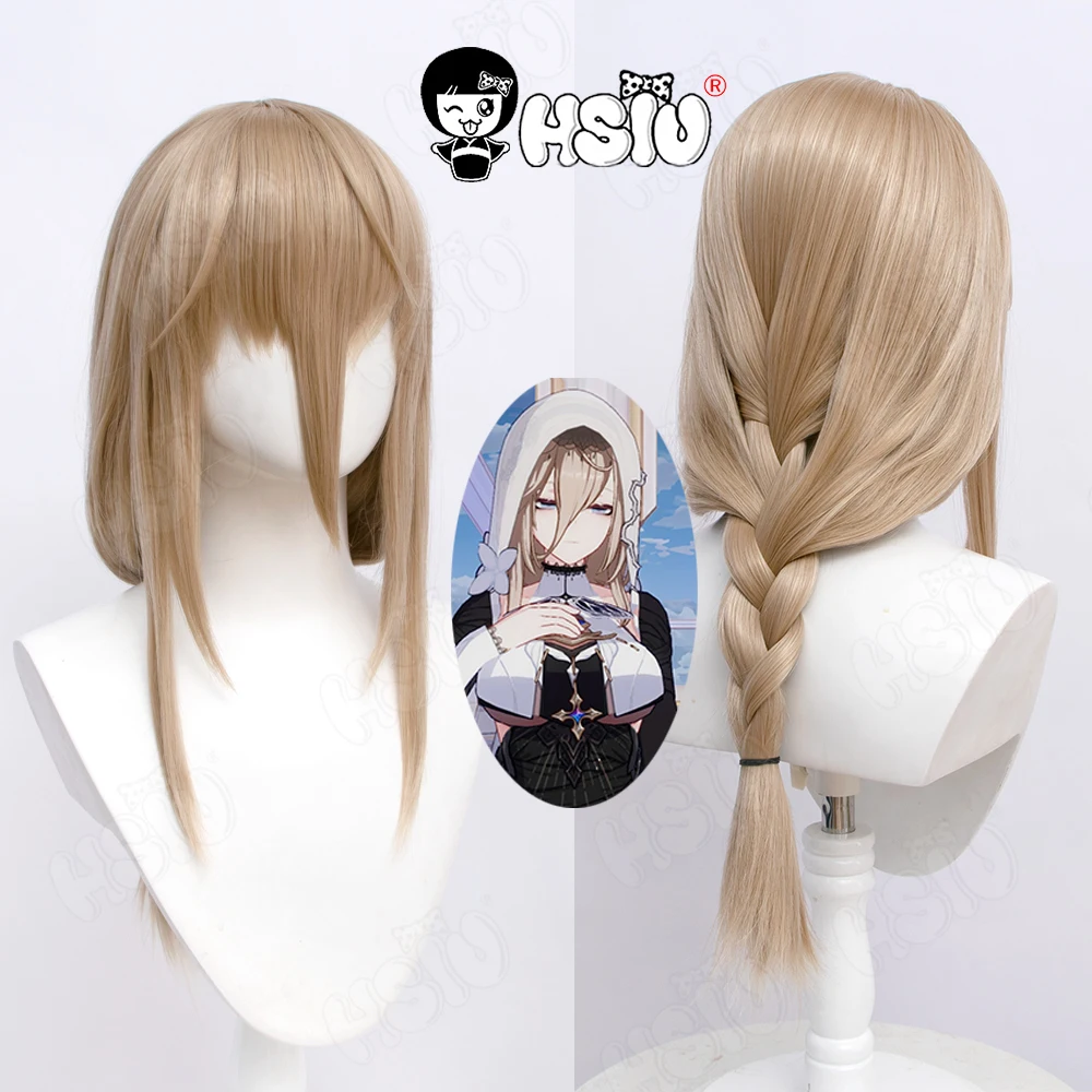 

Aponia Cosplay Wig Anime Honkai Impact 3 Cosplay HSIU flax brown long hair+Free Wig Cap Signet of Discipline Cosplay Wig