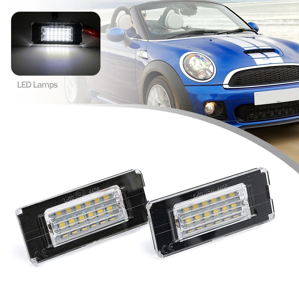 

2 Pcs Auto LED Number License Plate Light Lamps CANBUS No Error For Mini Cooper R56 R57 R58 R59 Roadster Hatchback 2011 2012