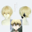 Парик для косплея из аниме Токио, термостойкие синтетические волосы с короткими светлыми черными волосами, с шапочкой