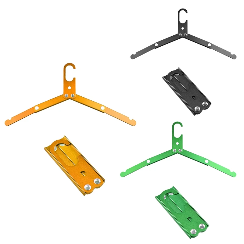 

2Pcs Aluminum Alloy Folding Clothes Hanger Outdoor Camping Coat Drying Rack Metal Hangers For Travel Accessories