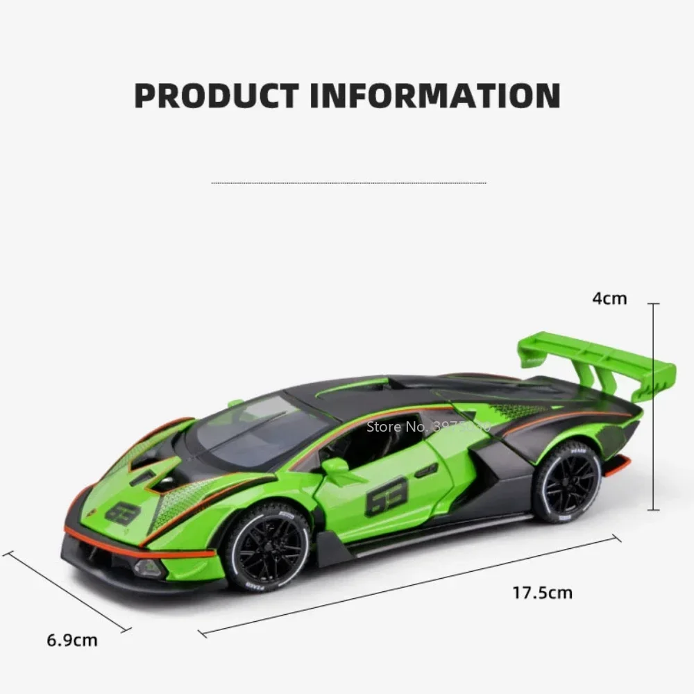 1:32 Lambor SCV12 Модель спортивного автомобиля Игрушечный сплав Литой автомобиль Звук