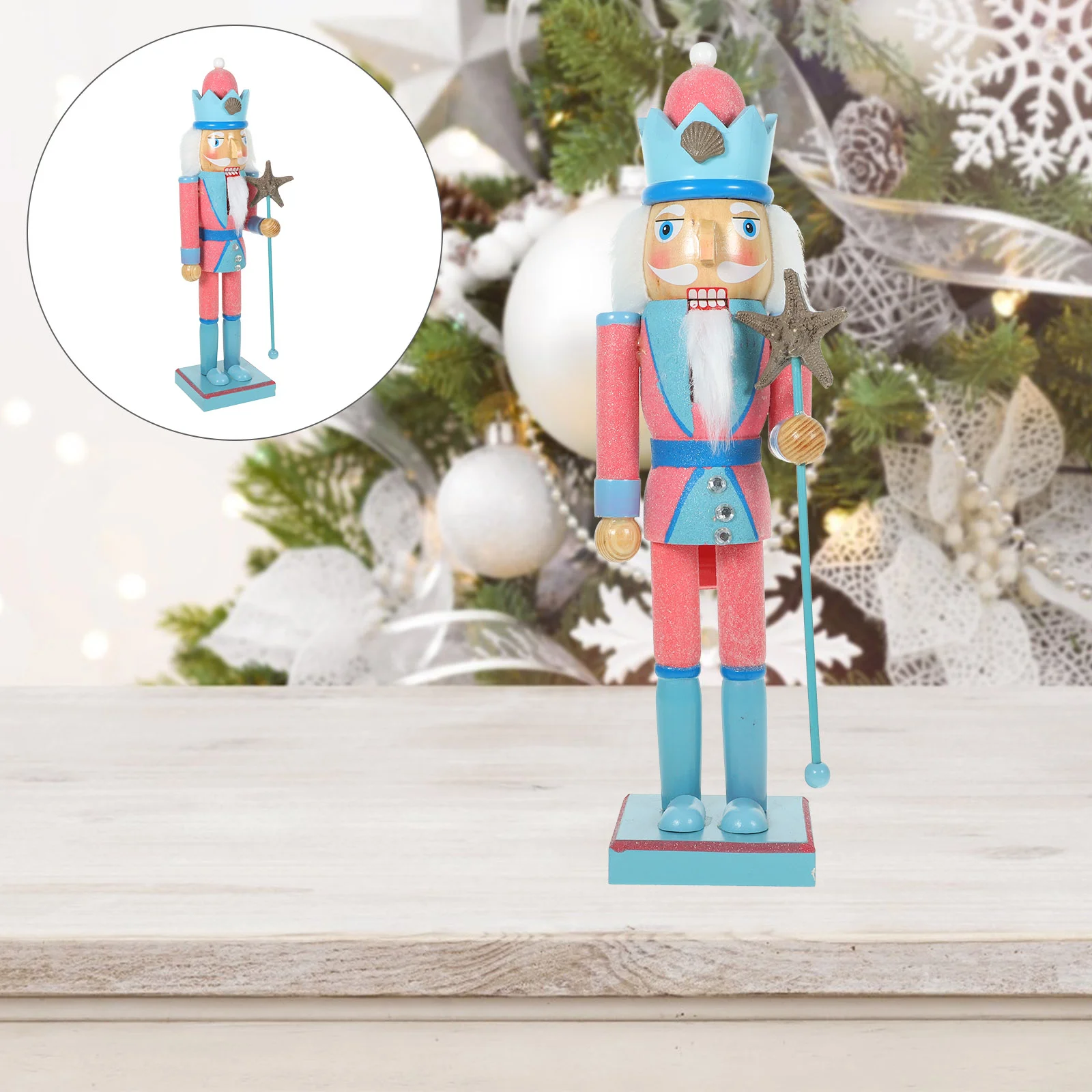 

Sea Decorations Party Supplies Xmas Table Ornament Wood Nutcracker Ornaments Desktop Gift