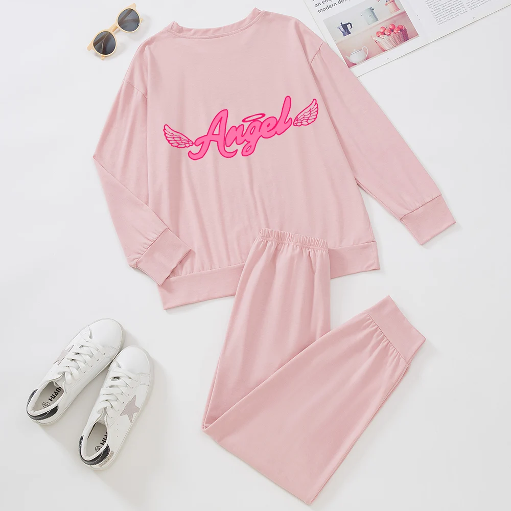 

Women Clothing Set Summer Short Pyjamas Chic Leggings Cotton Short Sleeves Ladies Pajama Sets Angel Sleepwear Homewear