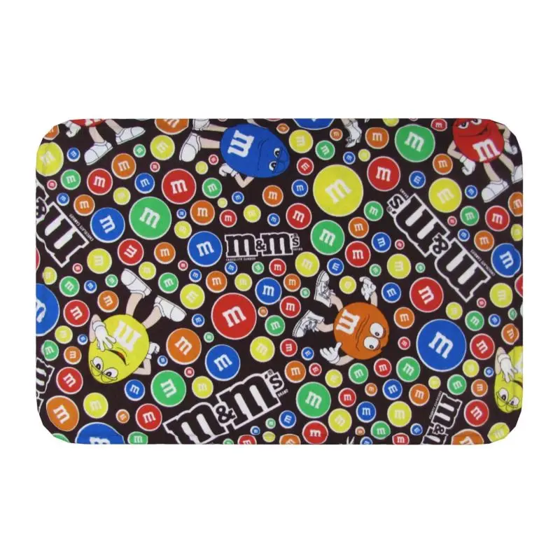 

Забавный коврик M & M's с шоколадным коллажем, не скользит, искусственный сад, пол, дверь, гостиная, искусственный коврик