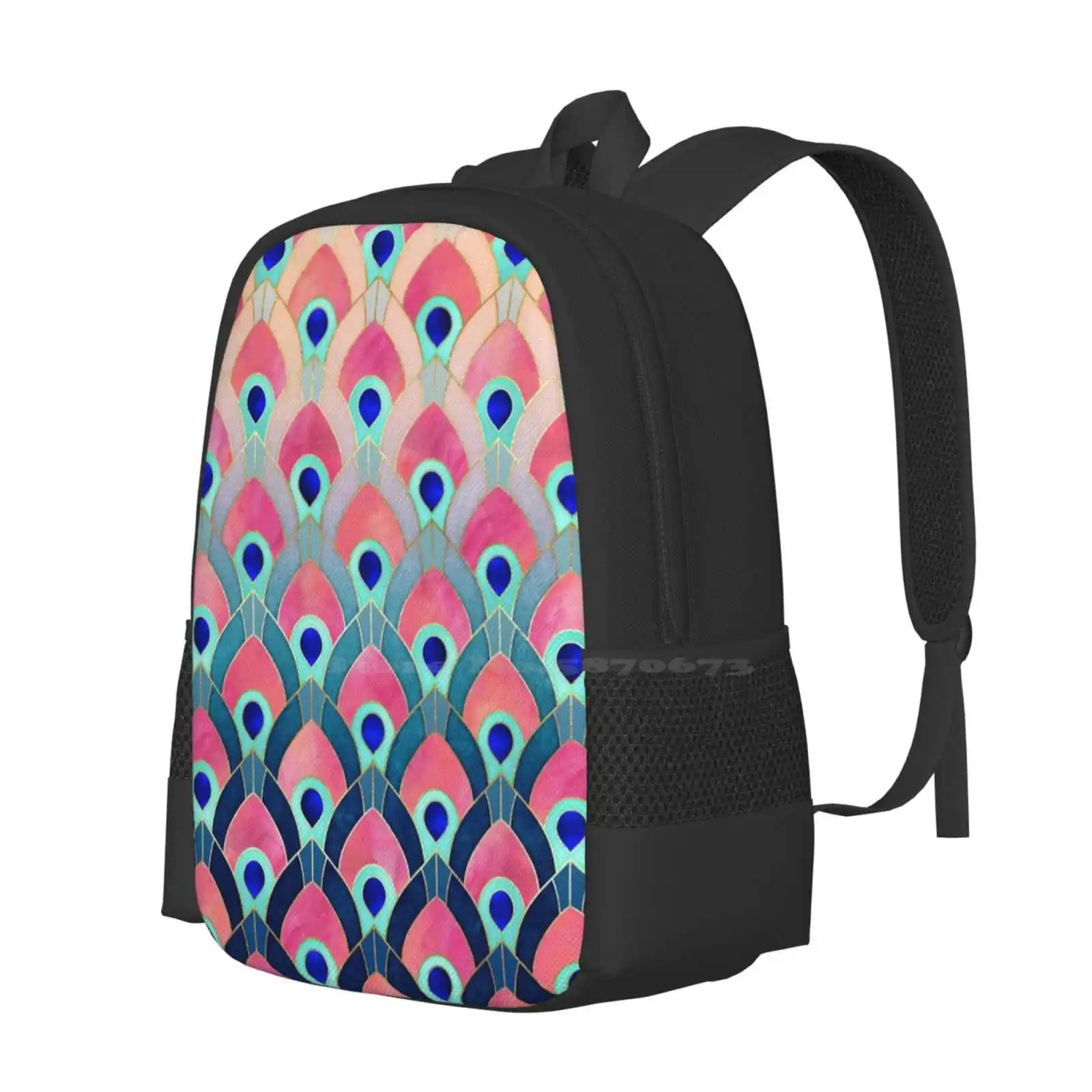 1 шт. дорожные и школьные портфели для ноутбука с рисунком павлина