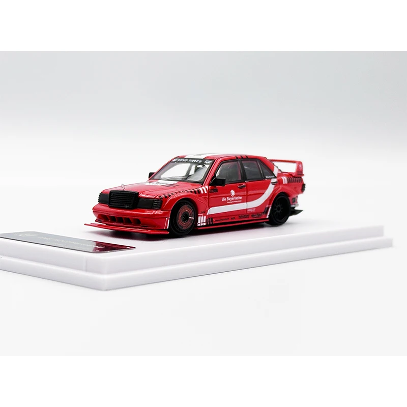 DCM 1:64 190E W201 EVO II Модифицированная красная Гальваническая литья под давлением