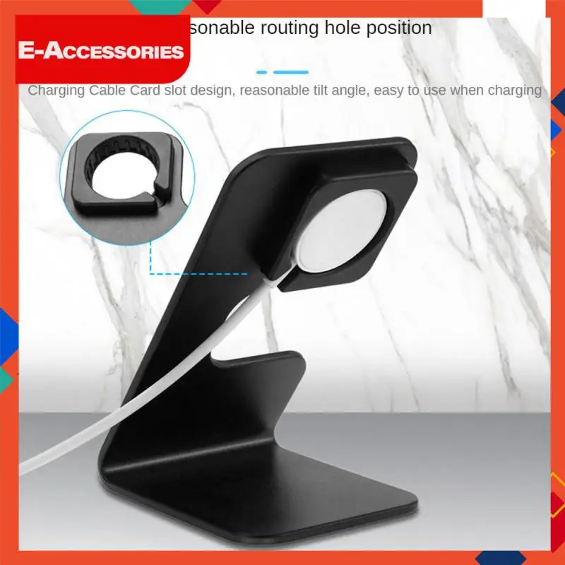 

Aluminum Alloy Charger Stand Mount For Apple Watch Non-slip Stable Smartwatch Charging Holder Convenient Magnetic Suction