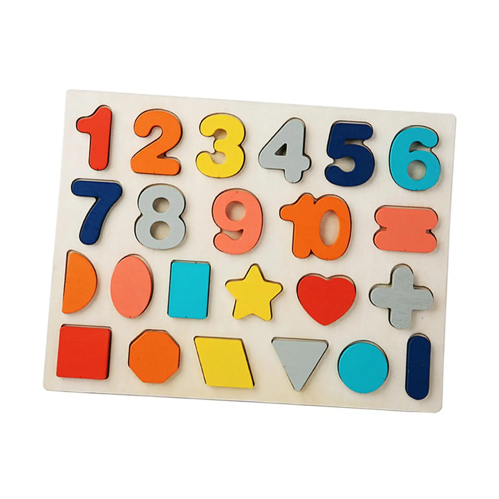 

Number Shape Early Learning Montessori Fine Motor Skills Interactive Toys 3D Wooden Puzzle Matching Board for Kids Home Toddler