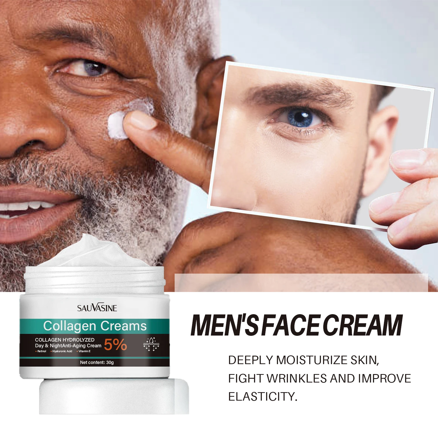 

EELHOE Collagen Creams For Men Anti Wrinkle Anti Aging Face Cream Firming Moisturizing Hyaluronic Acid Cream Facial Care