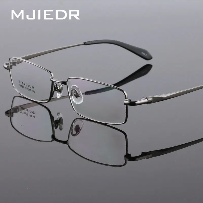 MJIEDR Classic Eyewear Pure Titanium Glasses Frame Men Eyegl