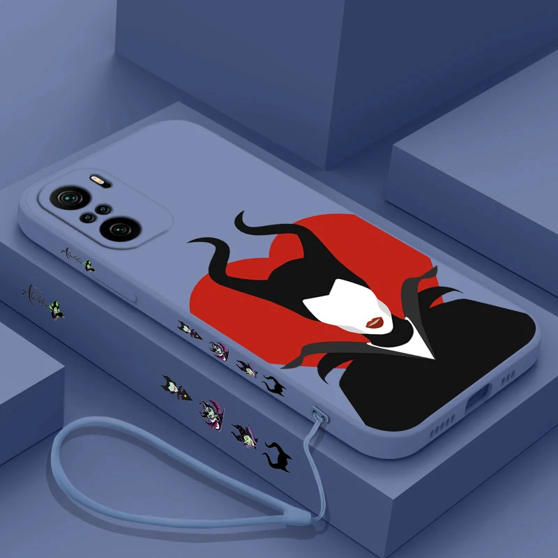 Disney Maleficent для Xiaomi Redmi Note 13 12 12Pro 11 11S 11T 10S 10 Pro Plus 5G чехол телефона с жидкой левой