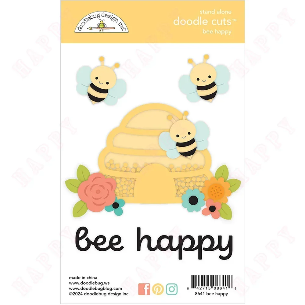 2024 поступление новинка пчела счастливый металлический трафарет крошечная