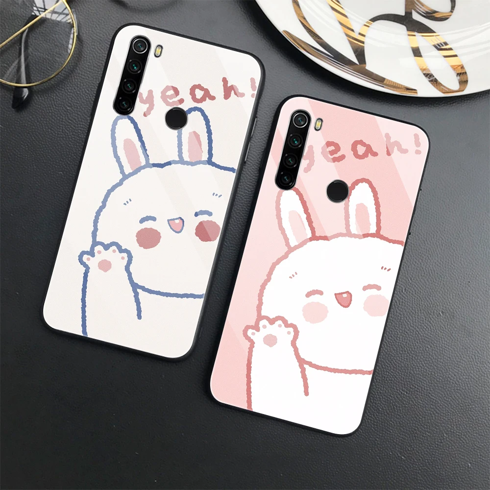 

Cartoon Cute Bear Capas Phone Case for Redmi Note 11 11S 5G 6 7 8 9 10 Pro Max 9S 6A 7A 8A 8T 9A 9C 9T Tempered Glass Cover