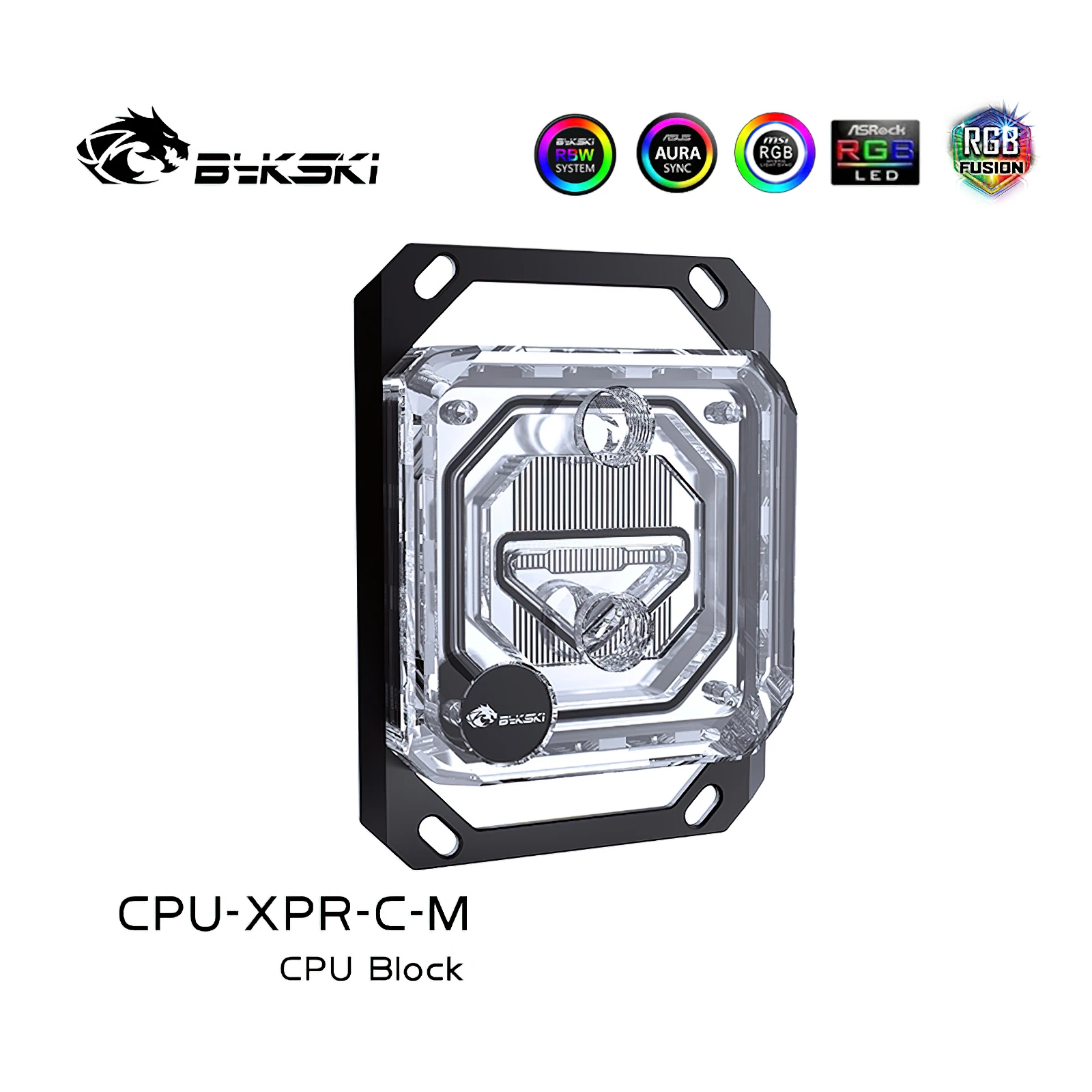 Фото Блок жидкостного охлаждения процессора Bykski RGB для Ryzen 7/5/3/AM4/AM3+/AM3/AM2+/AM2/FM2+/FM2/FM1 CPU-XPR-C-M №3