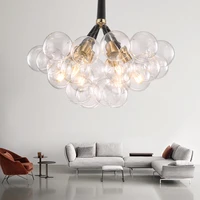 nordic transparent glass ball chandelier creative personality restaurant living room decoration bubble ball chandelier
