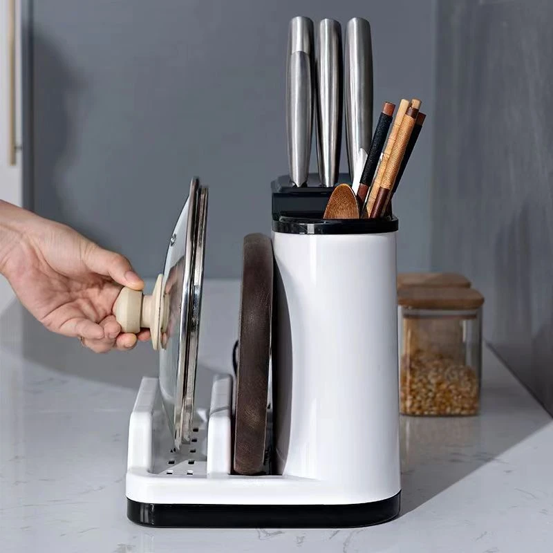 Подставка для хранения кухонных ножей держатель специй полка разделочных досок