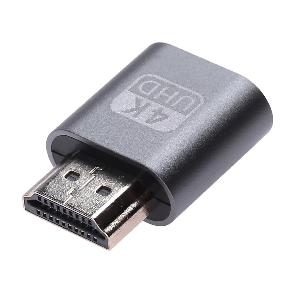 

HDMI-compatible Virtual Display Adapter 1.4 DDC EDID Dummy Plug Lock Graphics for Bitcoin BTC Mining Miner Card GPU Rig Emulator