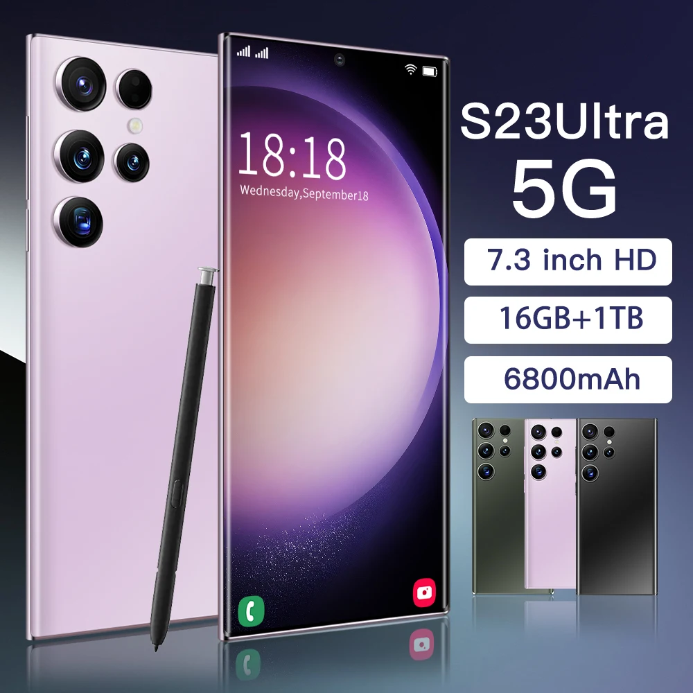 

Оригинальный смартфон S23, Ultra 7,3 HD, 64 мп, 16 ГБ + 1 ТБ, разблокированный телефон, мобильный телефон с двумя Sim-картами, 6800 мАч, телефон на базе Android