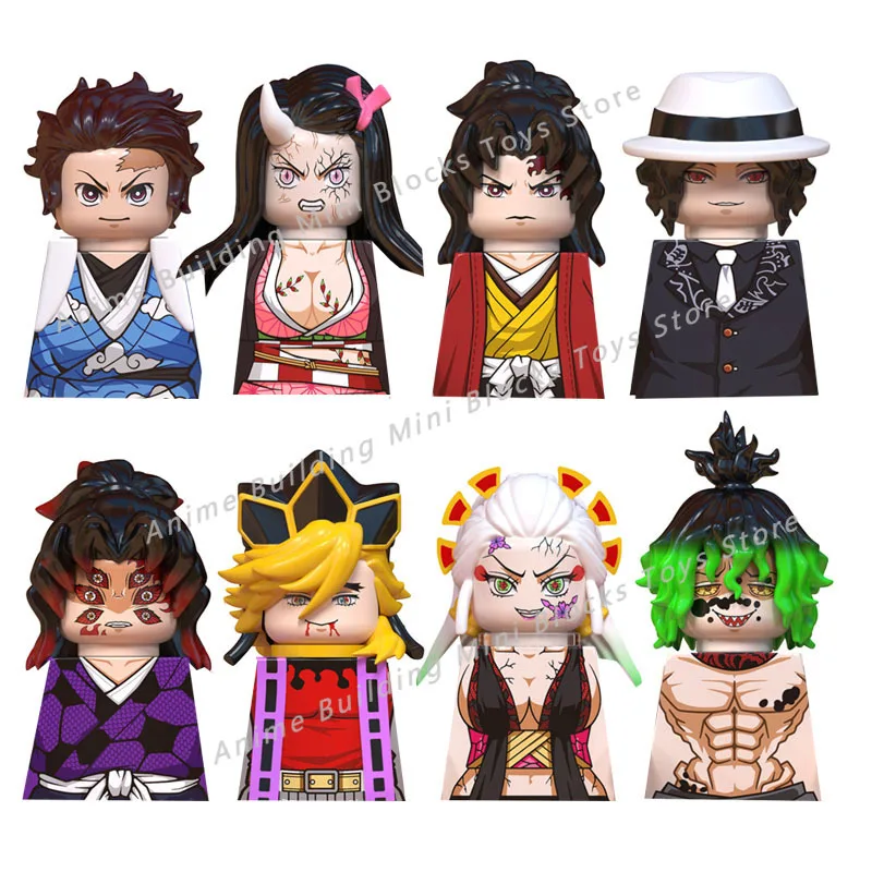 

WM6138 Demon Slayer Daki Giyuutarou Douma Kibutsuji Muzan Anime Bricks Mini Action Toy Figures Assemble Toys Dolls Kids Gifts