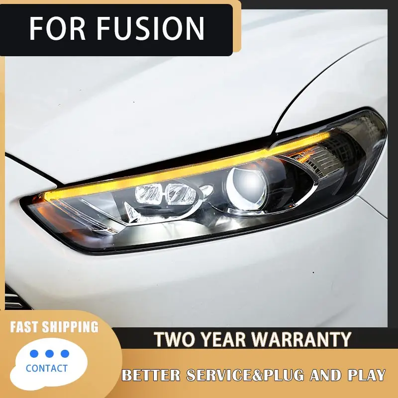 

Автомобильные фары для Mondeo Fusion 2013-2016 Светодиодные Автомобильные фары в сборе, улучшенная динамическая сигнальная лампа, проектор, объектив, инструменты, аксессуары