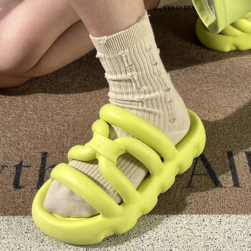 Women Sandals 4cm Thick Sole Slippers For Women 2023 Summer Anti-slip Slippers Sandals Bathroom Female Slipper