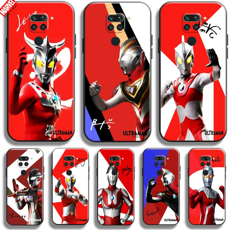 

Japan Anime Ultraman For Xiaomi Redmi Note 9 9 Pro 9T 5G Phone Case Carcasa Funda Back Liquid Silicon Silicone Cover