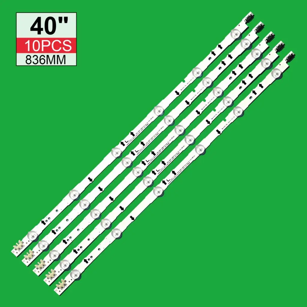 

1set=10PCS LED backlight strip for Samsung UE40H6200 D4GE-400DCA-R2 R1 400DCB-R2 R1 BN96-30450A 30449A BN96-38890A 38889A 30417A