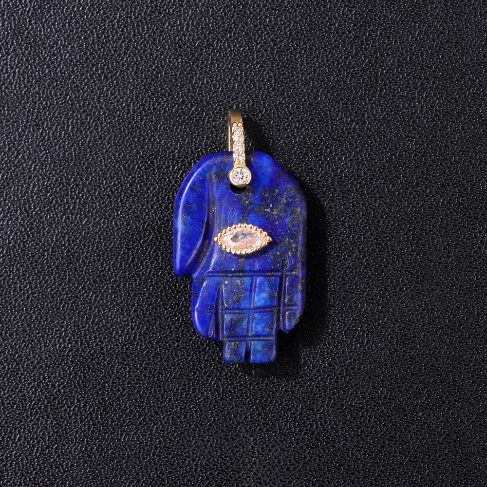 1 шт. натуральный камень Фатима ручная ладонь Подвески Малахит тигровый глаз