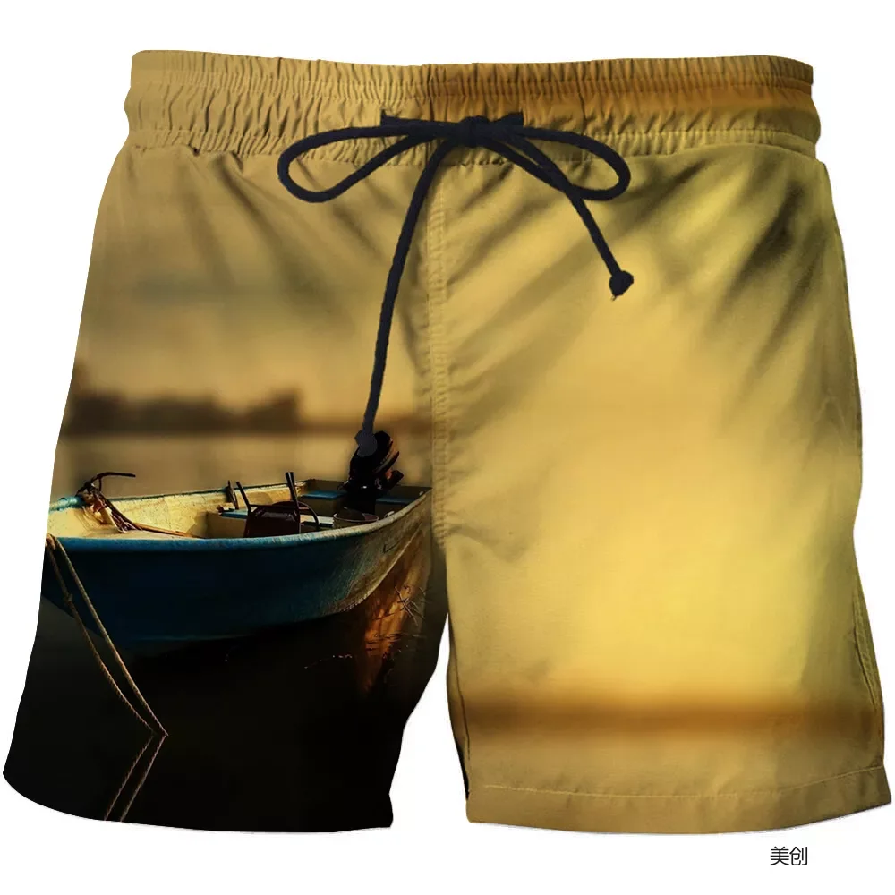 

2023NEW New summer shorts men's fashion hot fish 3d short surfing beach casual men's quick-drying pants sports swimsuit