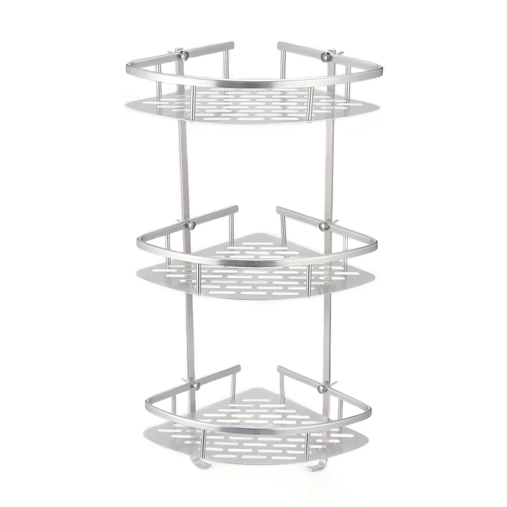 

2/3Tier Corner Storage Holder Shelves Bathroom Shampoo Cosmetic Shower Kitchen Storage Rack Organizer Bath Accessory Sets