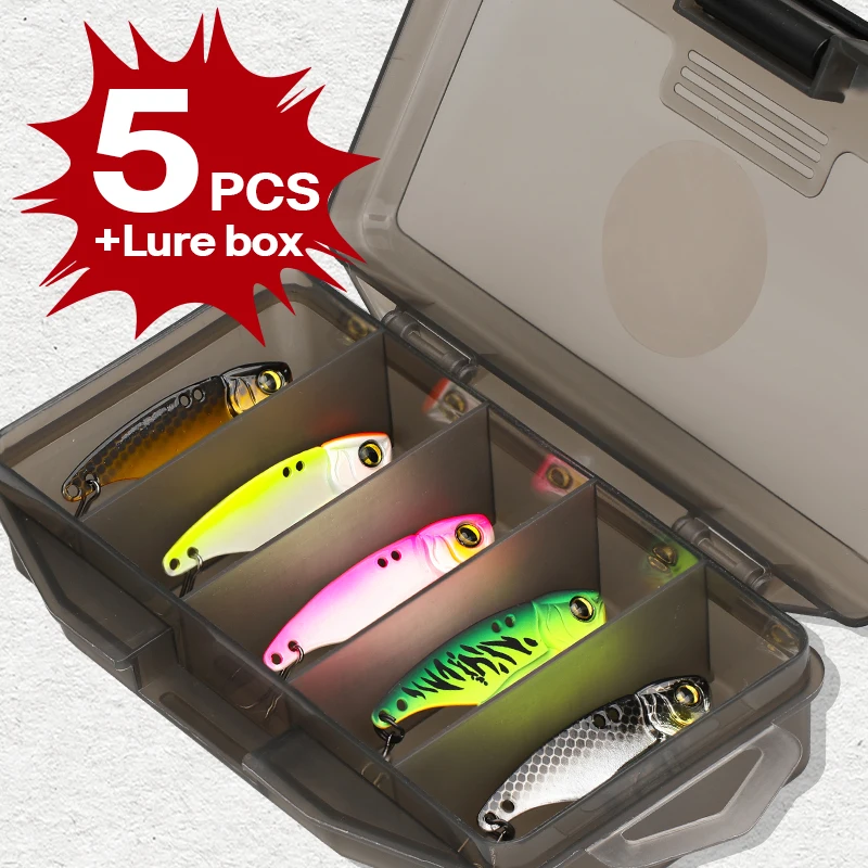 

TSURINOYA 7g 10g Teppan VIB Fishing Lure Set ARES Vibration shore Fishing Long Casting Metal Hard Bait Kit Bass Pike