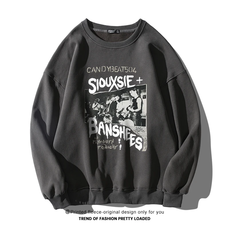 

Свитер с Т-образным вырезом мужской осенний Американский Ретро Ins трендовый свободный Гонконгский ветрозащитный весенне-осенний Безшовный...