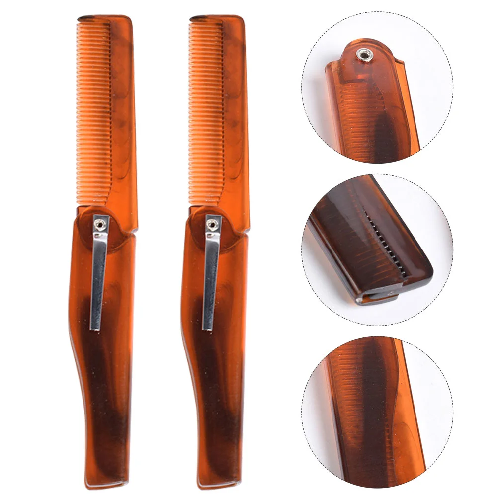 

Comb Hair Combs Folding Men Oil Brush Gift Styling Mustache Beard S Pocket Salon Fine Static Compact Portable Detangle Anti Day