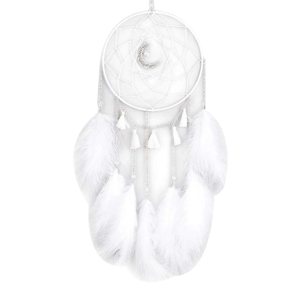 

LED Dream Catcher Handmade Dream Catchers for Bedroom Wall Hanging Home Decor Ornaments Craft (White)