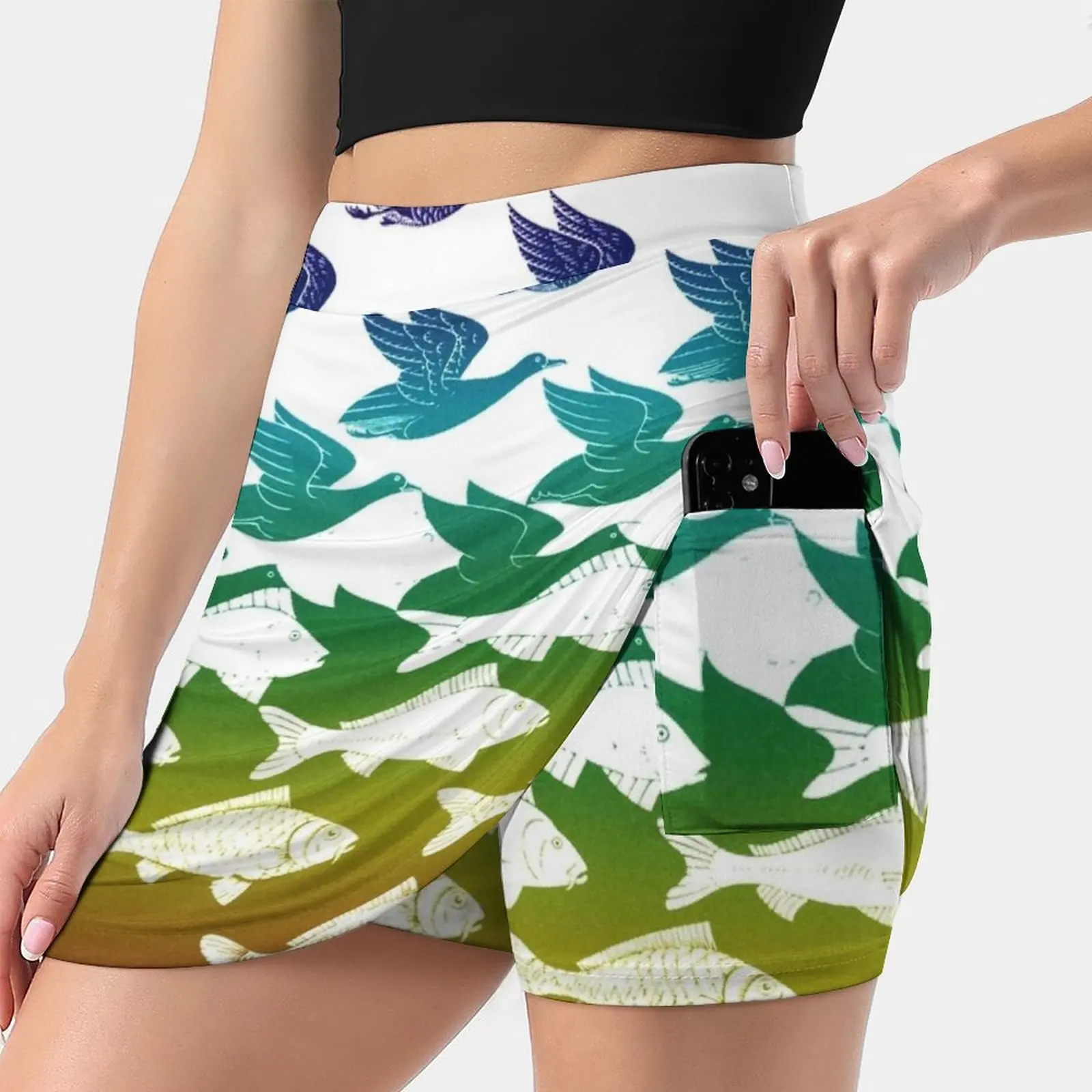 

Сувенир из Нидерландов: корейская модная юбка Escher, летние юбки для женщин, легкие юбки для брюк, юбка для воды