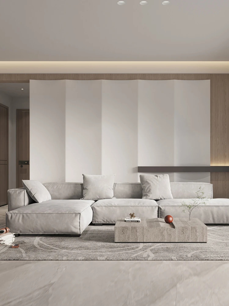 

Italian High Quality Minimalist Frosted Craft Cloth Sofa Book Net Red Bean Rotten Sofa Modern Simple Little Red Sofa Width Style