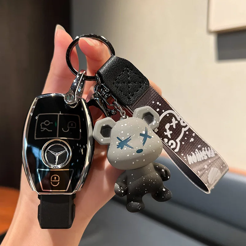 

TPU Car Remote Key Case Cover Shell For Mercedes Benz A C E S G Class CLE CLA GLC W177 W205 W213 W222 X167 AMG Protector Holder