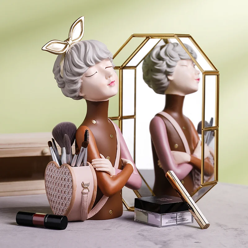 Благородное украшение для туалетного столика девушек коробка хранения губной