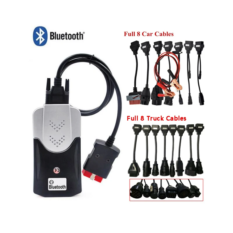 Диагностические инструменты OBD2, с Bluetooth, кабелями для автомобилей и грузовиков, с генератором ключей VD DS150E CDP, 2021,11