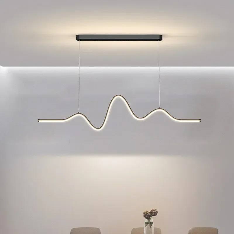 Современная Минималистичная волнистая фотолюстра кухонный остров Ресторан Бар