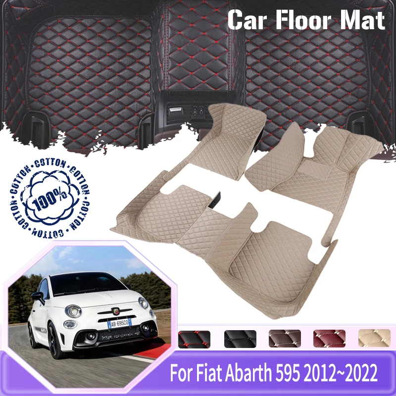 

Car Carpet Floor Mat For Fiat Abarth 595 X290 2012~2022 5 Seats Waterproof Car Mats Luxury Cubre Pisos Para Auto Car Accessories