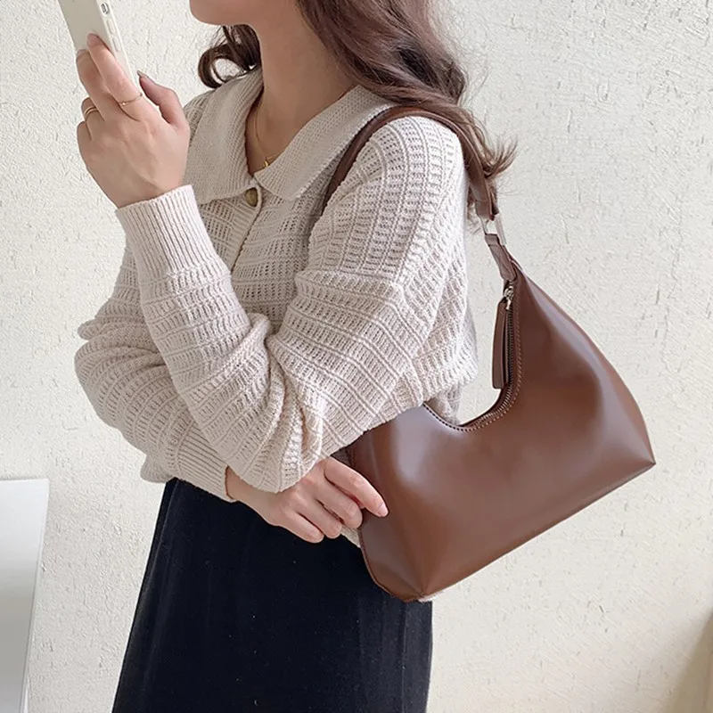 Xiaomi High Quality Women's Bag Fashion Designer Zipper Small Handbags Lady Fashion Shoulder Bag PU Leather Casual Hobos Bags