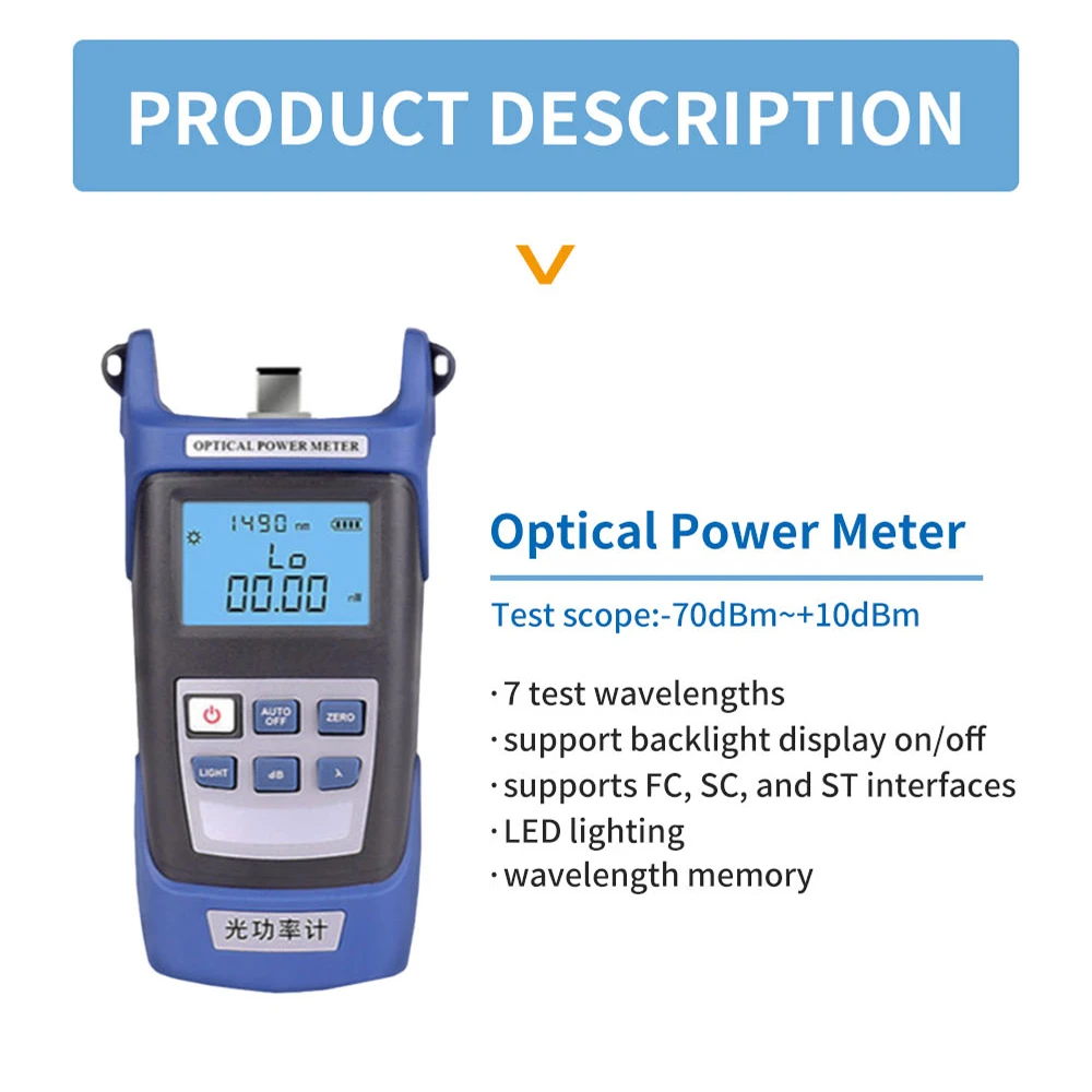 OPTFOCUS 12 IN 1 Fiber Optic Tool Kit Power Meter Fibra Optica Cleaver laser Visual Fault Locator Optic Fiber Tools